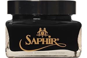 Saphir Medaille d'Or Pommadier Cream 75ml – Natural Cream Leather Shoe Polish, Leather Conditioner for Boots, Handbags