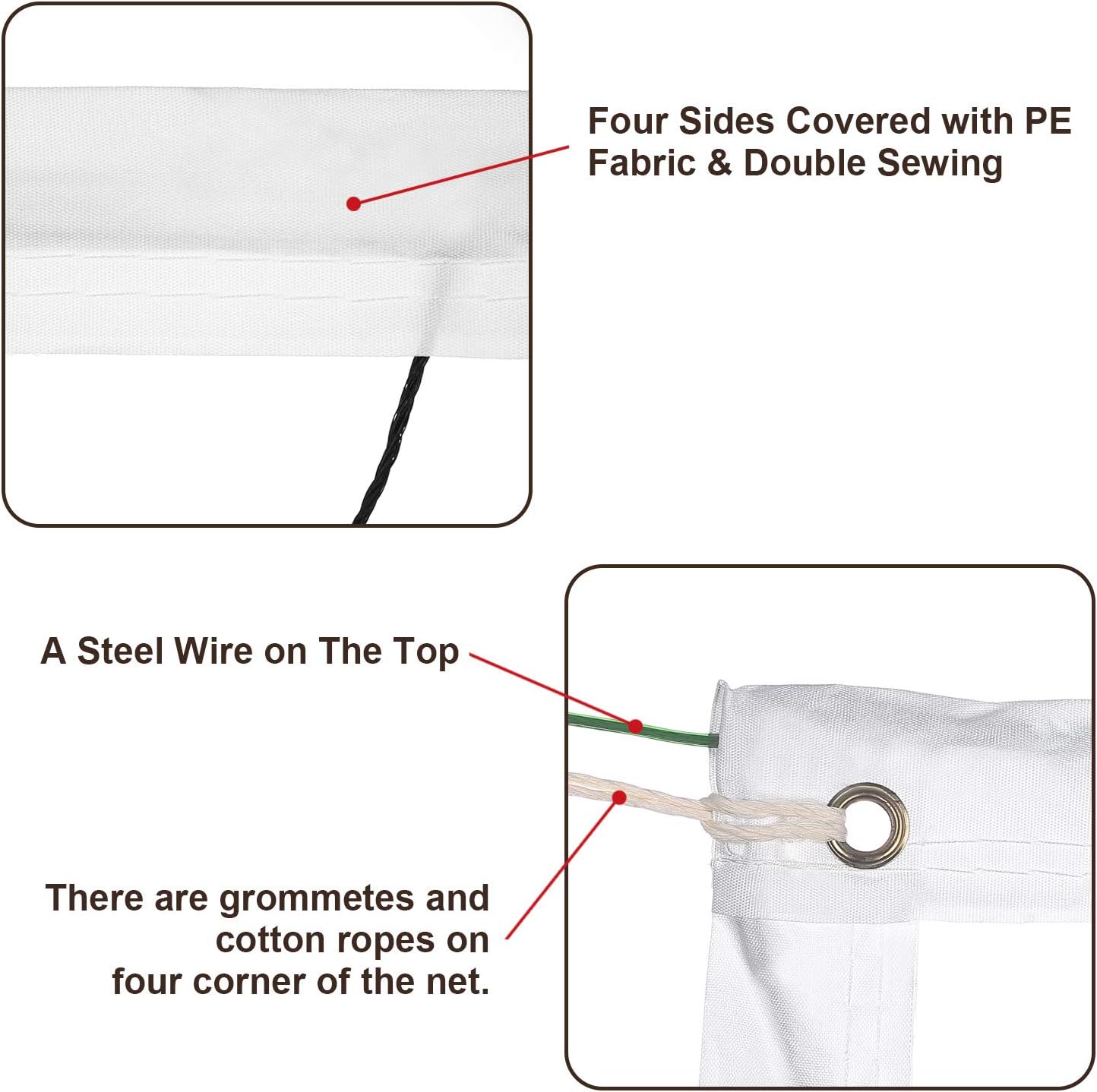 ATINUS Volleyball Net, Portable Volleyball Net for Pool Beach Indoor and Outdoor Play with Steel Cable Rope (32 FT x 3 FT) Poles Not Included : Sports & Outdoors
