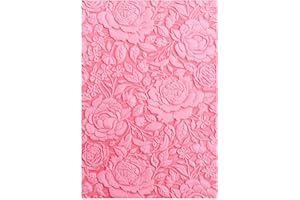 Flowers Background 3D Embossing Folder for Card Making, Beautiful Bloom Textured Impressions Plastic Embossing Folders for DI