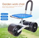 Rotating Garden Seat 360° Rolling Chair Adjustable Height with Wheels view 3