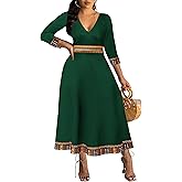 African Long Dresses for Women Elegant Church Dresses Print Maxi Dress High Waist Cocktail Bohemian Vintage Party Outfits