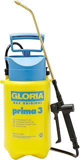 GLORIA Drucksprüher prima 3 | Gartenspritze | 3 L Füllinhalt | Verstellbare Messingdüse | Kompakt für den kleinen Garten