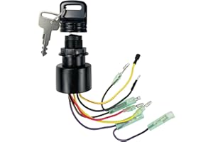 MANUTEX Boat Ignition Switch with Keys 87-17009A5 87-17009A2 for Mer-cury Outboard Motors Control Box with 3 Position and 6 Wires Sierra Marine Ignition Switches MP41070