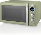 Swan Retro LED Digital Microwave 20L 800W Green