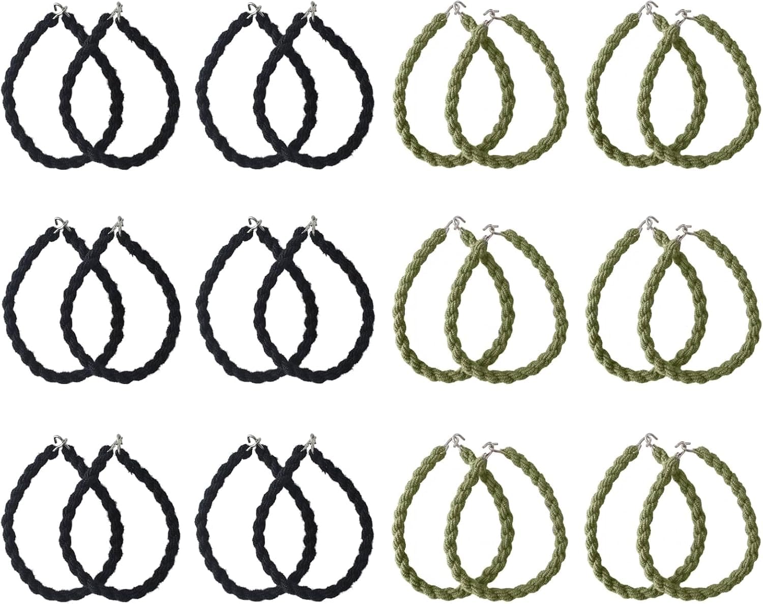 Drchoer Army Trouser Twisters Blousing Bands: 24pcs Military Boot Bands Elastic Blousing Strap for Trouser Blousers Outdoor Hiking - Boot Blousers Green and Blcak