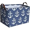 Sanjiaofen Rectangular Kids Storage Bin With Lid – Shark Design, Collapsible, 15x10x9 Inches, Waterproof
