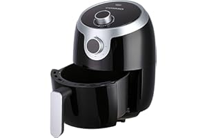 COSMO COS-23AFAKB 2.3 Quart Electric Small Air Fryer with Temperature Control, Timer, Auto Shut-Off, Non-Stick Frying Tray, 1