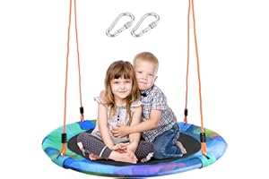 ORANGUTANGROOVE Saucer Tree Swing Seat 40 Inch Tree Saucer Swing for Kids Outdoor Swing