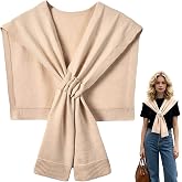 Yaximhozz Sweater Shawl Wraps for Women Fashion Knitted Shoulder Shawls Ponchos Casual Sweaters Scarf Cape Wraps with Sleeves