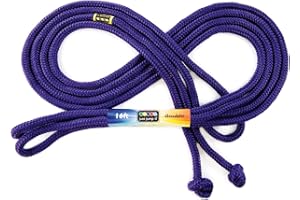 Just Jump It 16' Foot Single Jump Rope for Kids Women and Men - Active Outdoor Youth Fitness Excersing Equipment - Double Dutch Length Gym Accessories