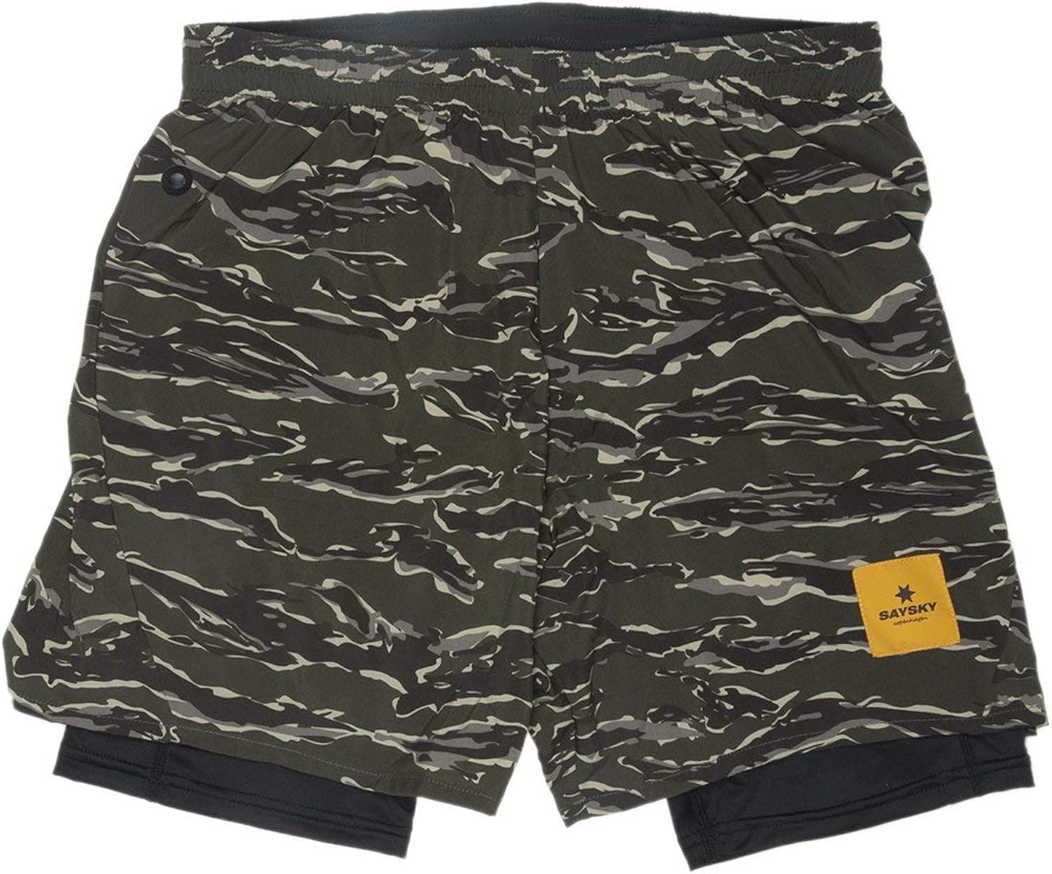 Saysky Unisex 2 in 1 Running Shorts, Forest Tiger Camo (Small) Amazon