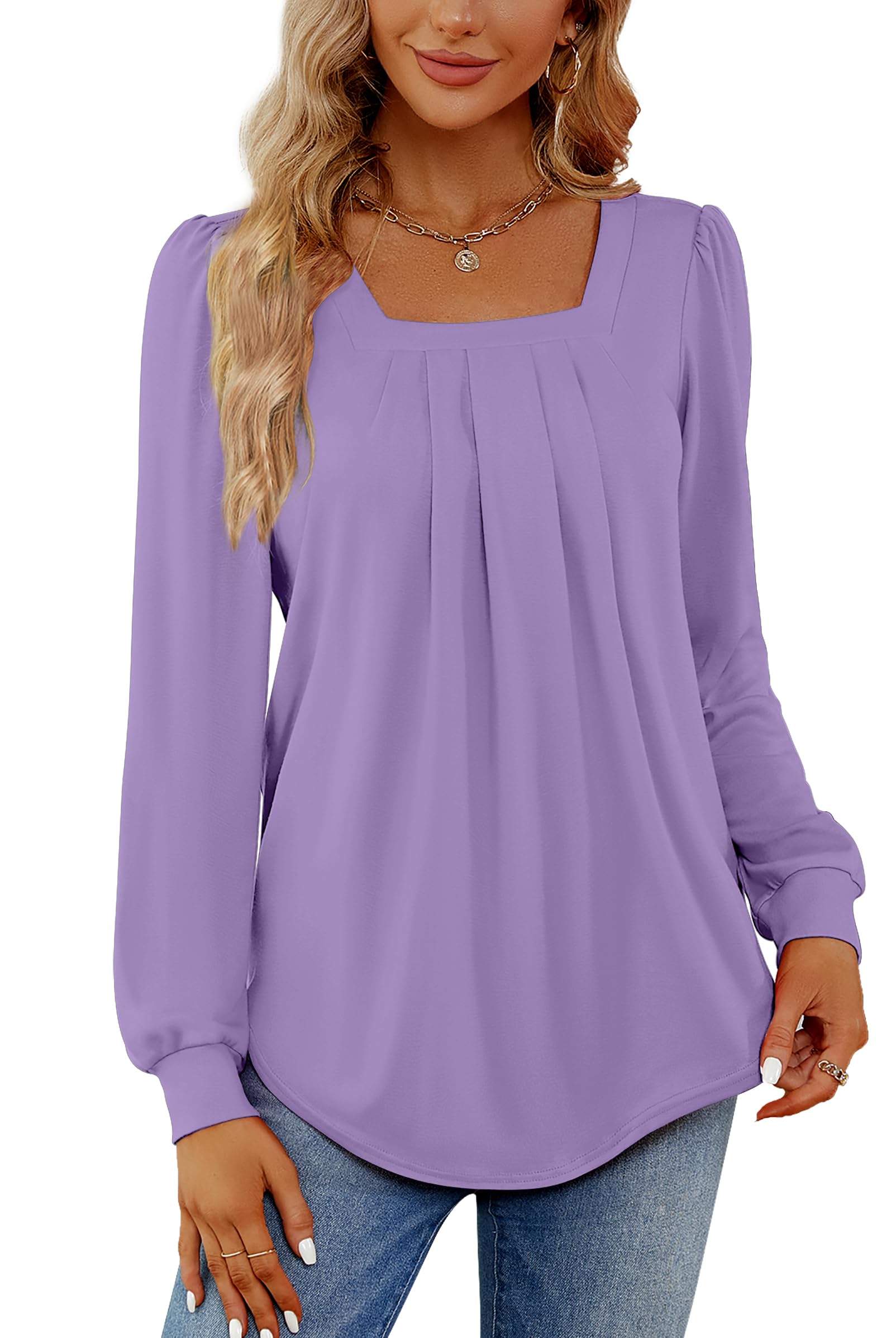 Funlingo Women 2024 Fashion Long Sleeve Shirts Soft