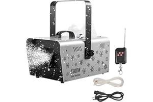 VEVOR Snow Machine, 1500W Handheld/Hanging Snow Maker By Wireless Remote Control, Portable Snowmaking Machine, High Output Sn