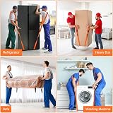 URAQT 2-Person Lifting Straps 2 Pcs Anti-Slip Orange 4.5cm 800 lbs Load view 7