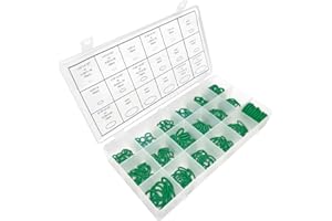 BESTMOY 270 PCS Car A/C O-Ring Kit, 18 Sizes Rubber Seals for Air Conditioning Compressor, Assortment Set with Storage Box (Green)