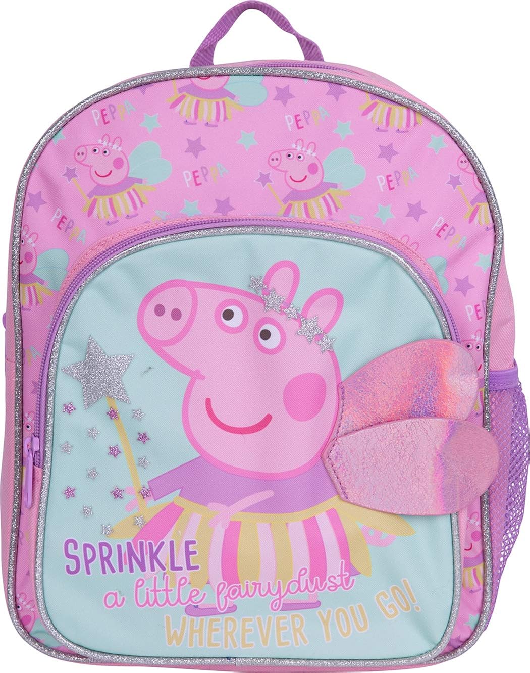 Peppa Pig Kids Backpack, Girls Peppa Pig 3D Wings School Backpack With