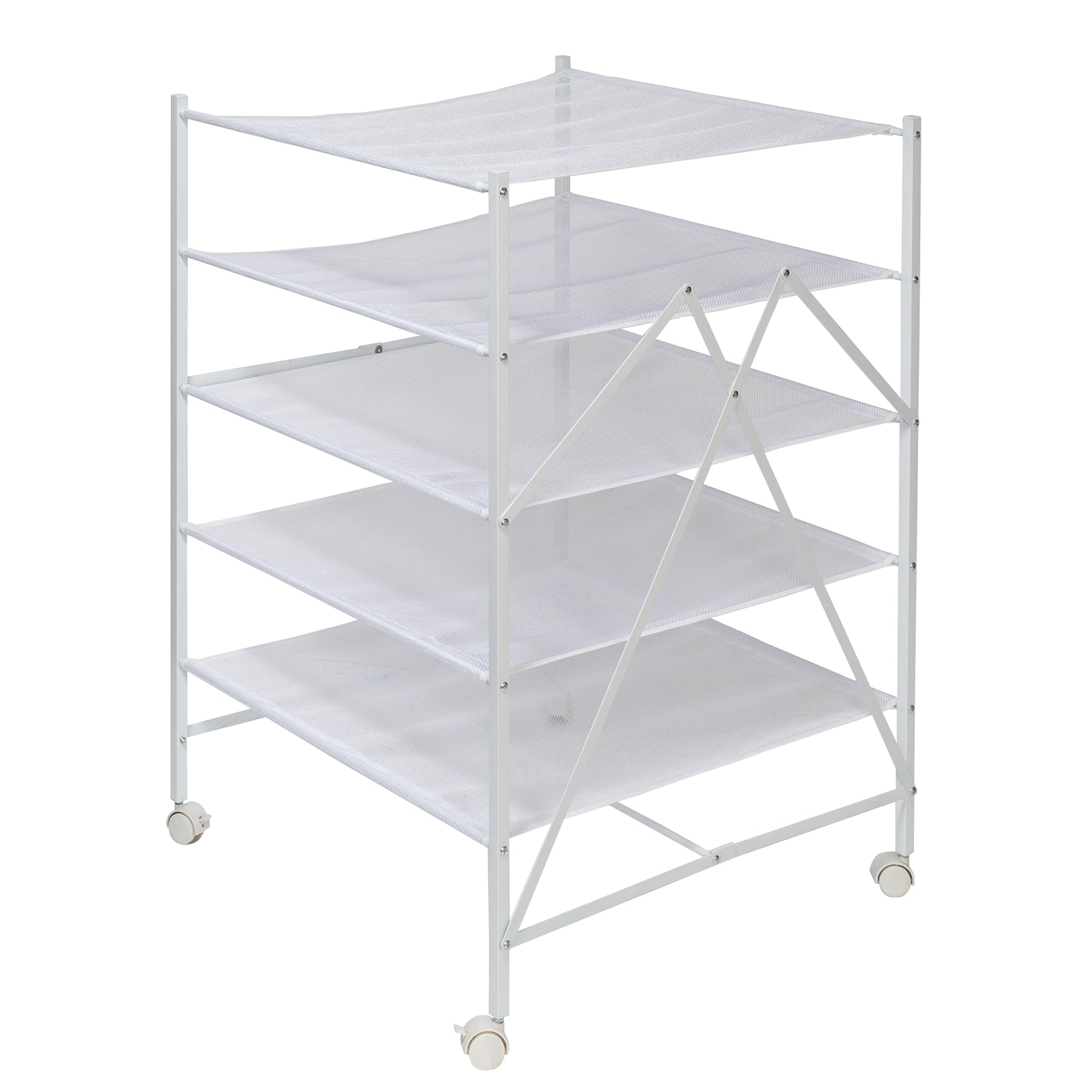 Photo 1 of **MISSING PARTS**Honey-Can-Do 5-Tier Mesh Laundry Drying Rack – Soft Nylon for Sweaters, Delicates & Fine Washables – Foldable and Easy to Store
