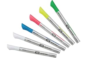 Quartet Glass Dry Erase Markers, Whiteboard Markers, Fine Tip, White and Neon Colors, 6 Pack (79558Q)