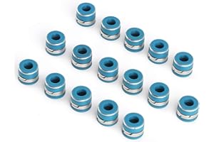 Klanata 16pcs Fluororubber Valve Stem Oil Seals Set, Superior Sealing for GM SBC V8 Engines, Enhance Engine Performance and E