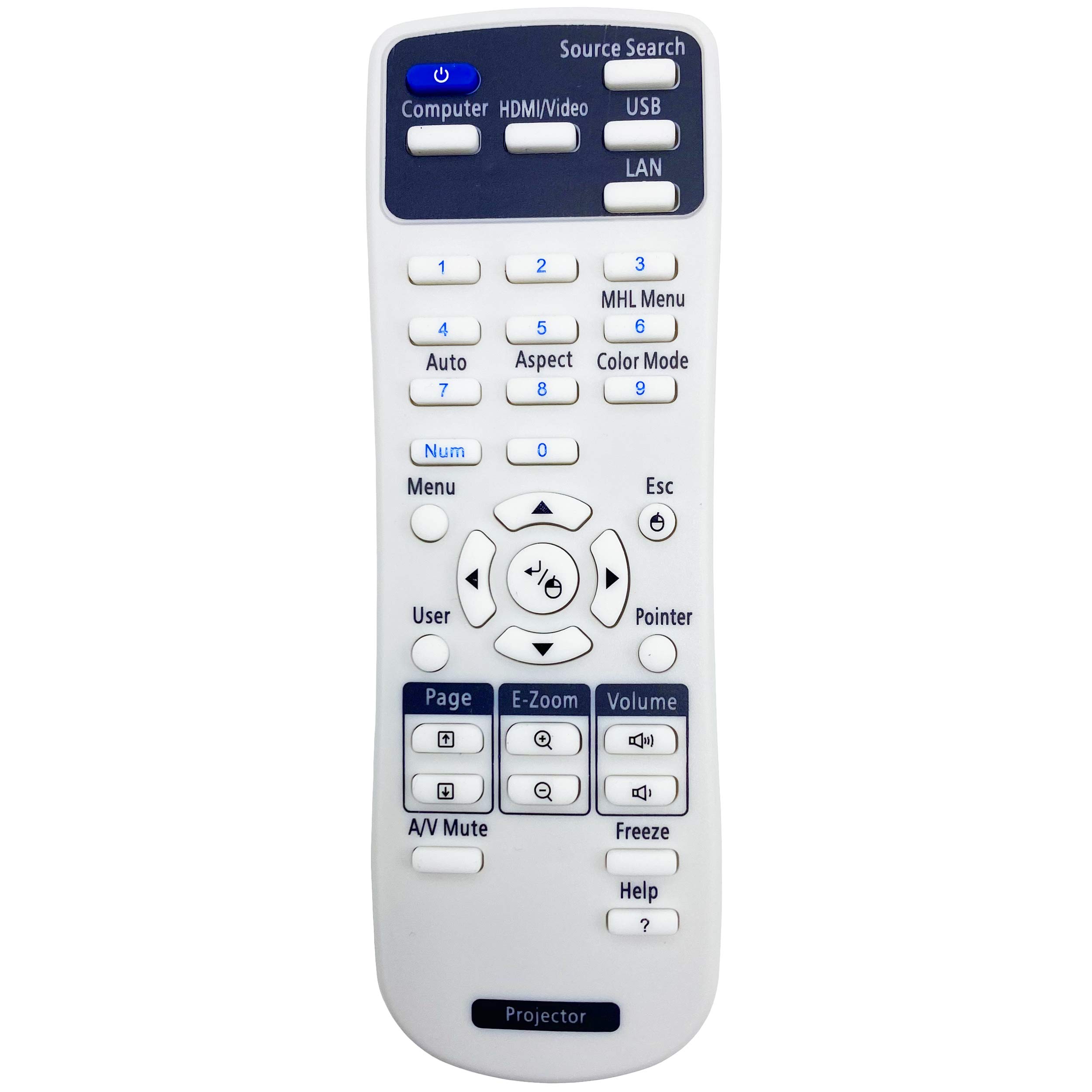 Leankle Remote Controller 218178800 for Epson Projectors EB-107, EB-108, EB-2042, EB-2142W, EB-2247U, EB-960W, EB-970, EB-980W, EB-990U, EB-S05, EB-S140, EB-S39, EB-S400, EB-S41, EB-U05, EB-U140