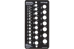 IRWIN Drill Bit Gauge, 1/16-to-1/2-Inch, 29-Hole (12092)