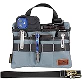 VIPERADE VE5 Slim EDC Pouch with 7 Pockets, Mens Pocket Organizer Multitool Pouch, Mini Crossbody Bag Messenger Shoulder Bag for Men (with Strap)