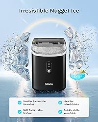 Nugget Ice Maker Countertop - 33lbs/24H, Silonn