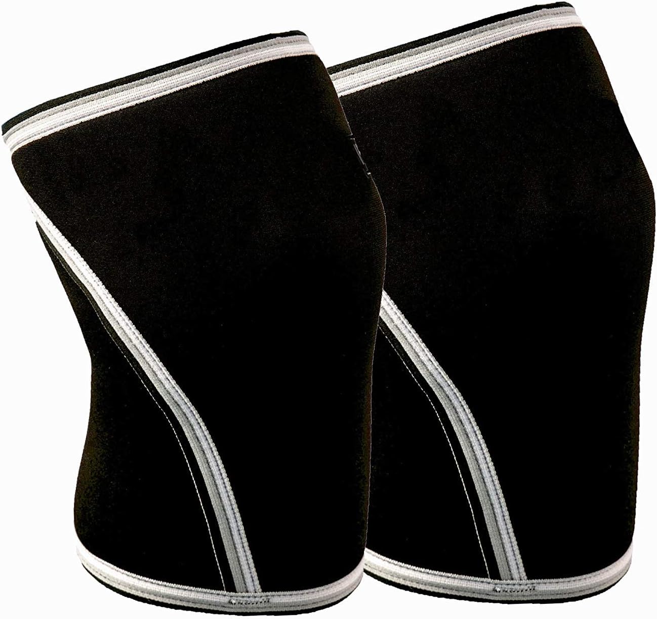 Knee Sleeves (1 Pair) 7mm Neoprene Thick Compression Knee Brace Support for Weightlifting, Powerlifting, Squatting & Cross Fit Training Fitness for Women and Men Black