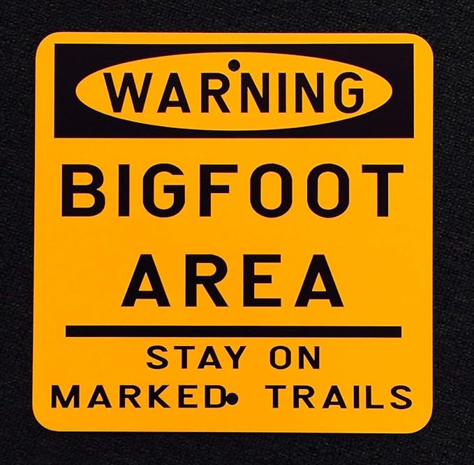 Collectibles Signs Sasquatch Bigfoot Picture Metal Sign Warning