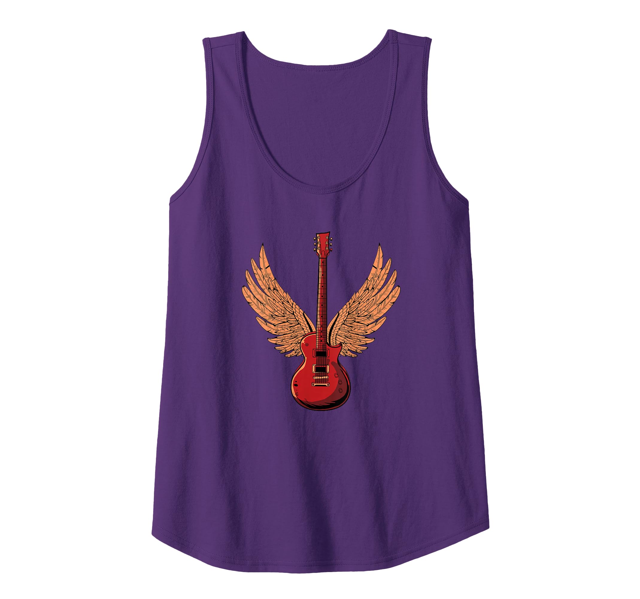 Electric Guitar Musician - E-Guitar Wings Rock Guitarist Tank Top