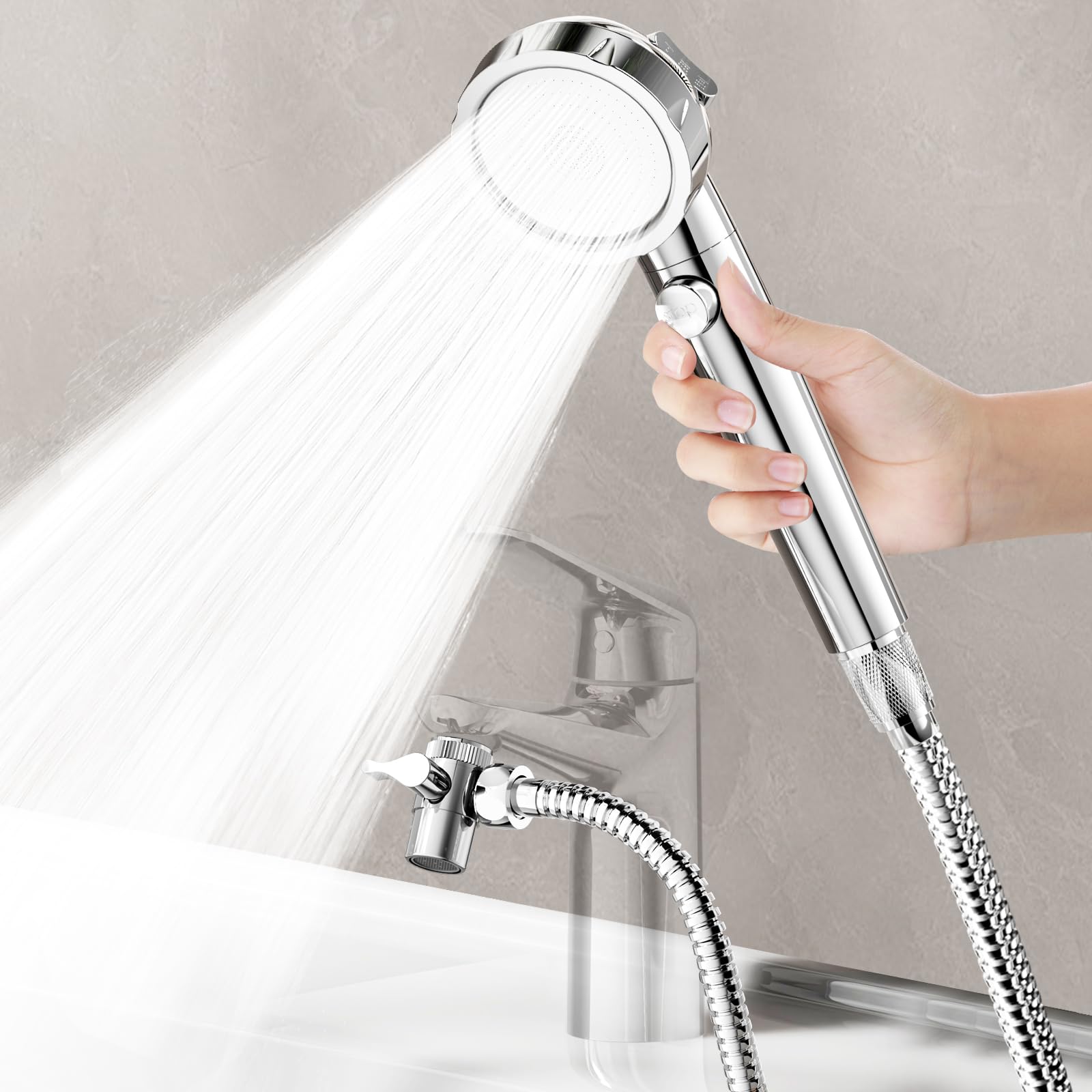 Buy 3 Modes Sink Faucet Sprayer Attachment Tub Faucet Shower Head Hose Shower Set For Pet Bathing Kitchen Online