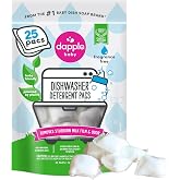 Dapple Baby - Dishwasher Detergent Pods - 25 Count | Fragrance-Free, Hypoallergenic &amp; Plant-Powered Dishwasher Pacs, Removes Milk Residue From Baby Bottles