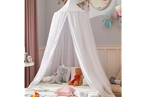 Daksha White Princess Bed Canopy, Mosquito Net for Kids Bed, Play Tent, Children Reading Nook Canopies Indoor, Hanging Bed Net for Girls Room House
