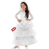 Morph Bride Costume For Girls, Bride Costume Kids, Wedding Dress Costumes For Girl, Halloween Costumes For Girls