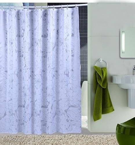 Zimaes Shower Curtain Mold Resistant Home Decor Bathroom Beaded