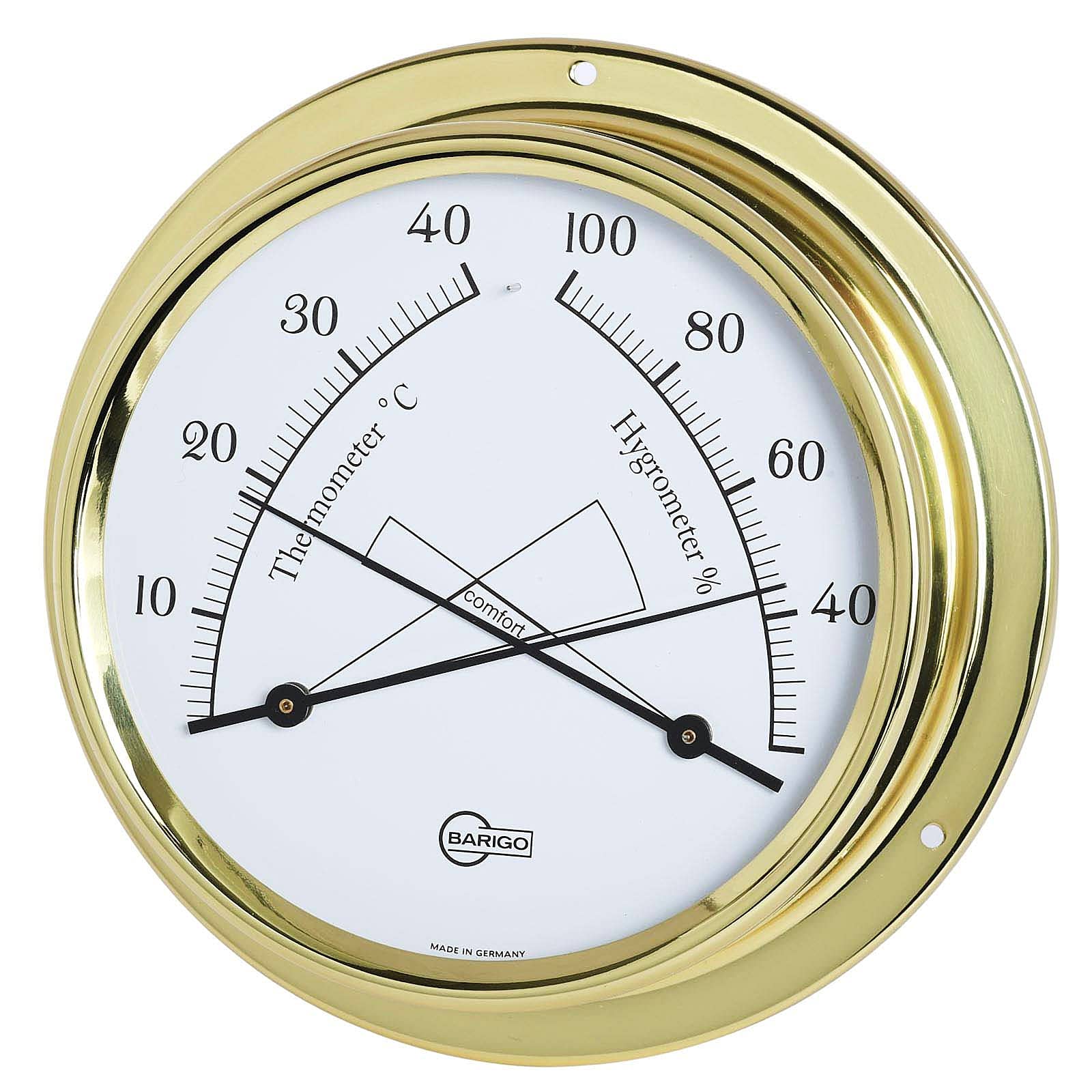 Barigo 984MS Regatta Comfort Meter, Brass, 120 mm