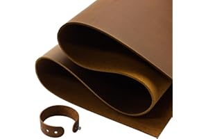 Jack&Chris 9"x12" Tooling Square 1.8-2.0MM Thick Genuine Top Full Grain Leather Leather Sheets for Crafts Tooling Sewing Crazy Horse Cowhide