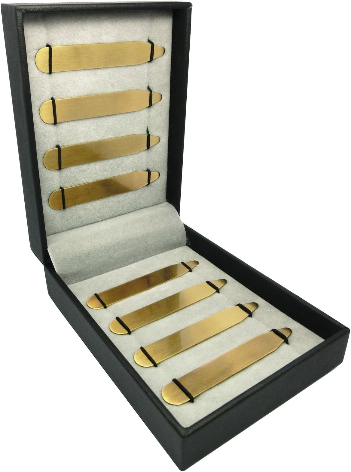 Shang Zun 8 pcs Yellow Brass Collar Bones in Gift Box, 2.5"
