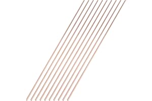 UAUAFIFI Pure Copper Round Rod 1/8" Dia 13" Length Bare Copper Cu Metal Rod for DIY, Industry, Decoration (1/8x13inch, 10Pcs)