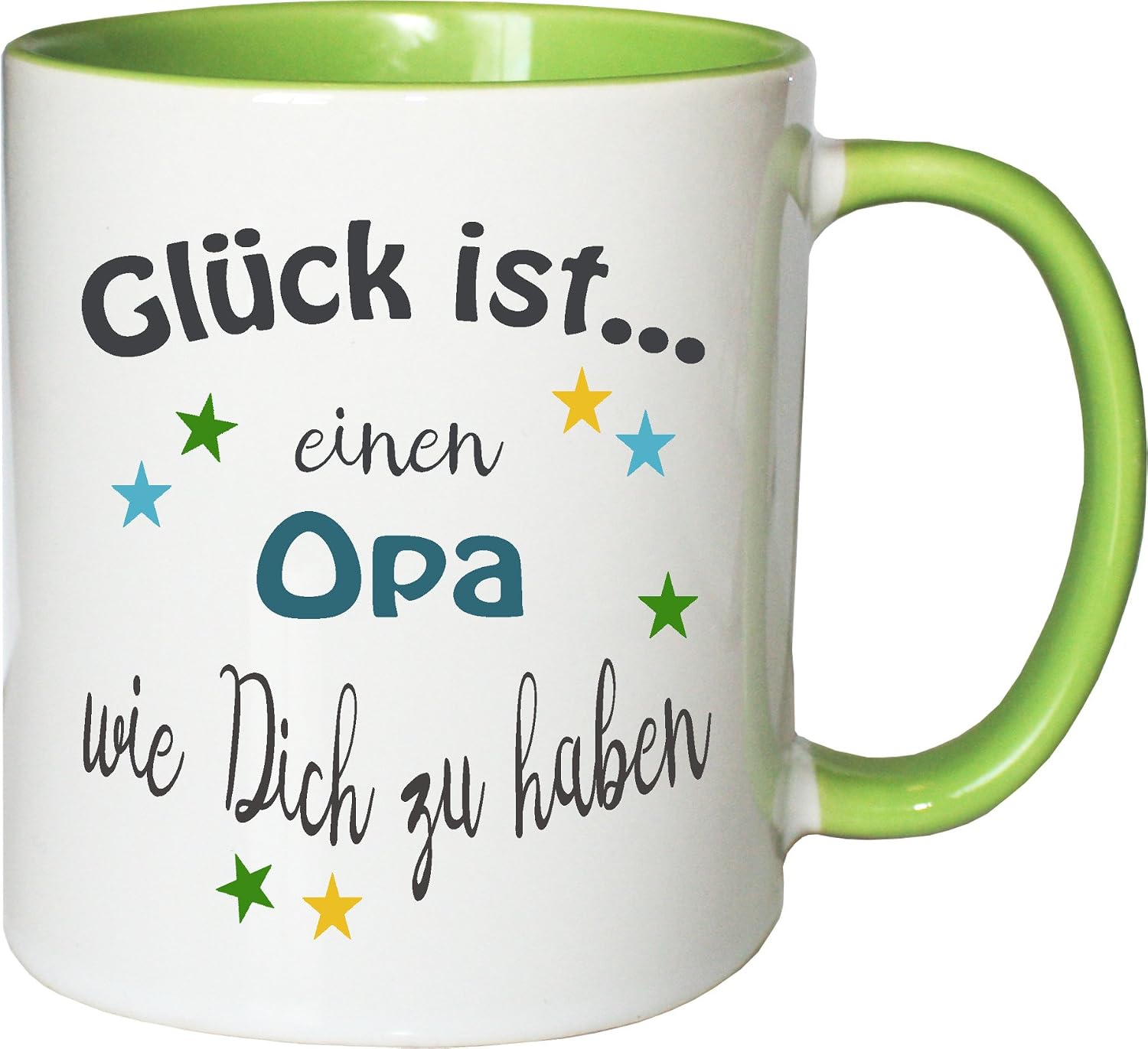 „Glück Ist… Opa“ – Kaffeetasse Mit Liebevollem Spruch Für Den Großvater
