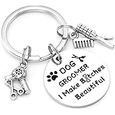 Kivosliviz Dog Groomer Gifts Keychain for Dog Groomers Women Men Key Chains Stylist Presents Items Pet Hair Keyring Jewelry keychain