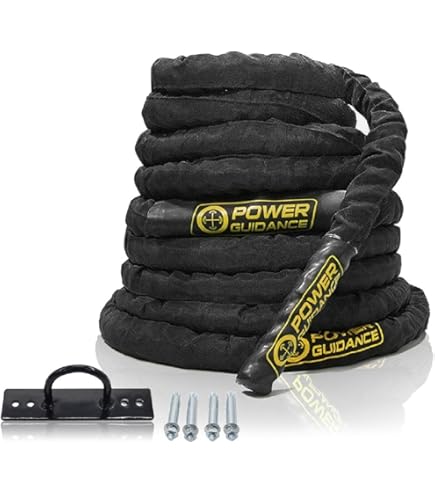 Amazon.com: HYPERWEAR Hyper Rope Weighted Short Battle Rope 25 ft