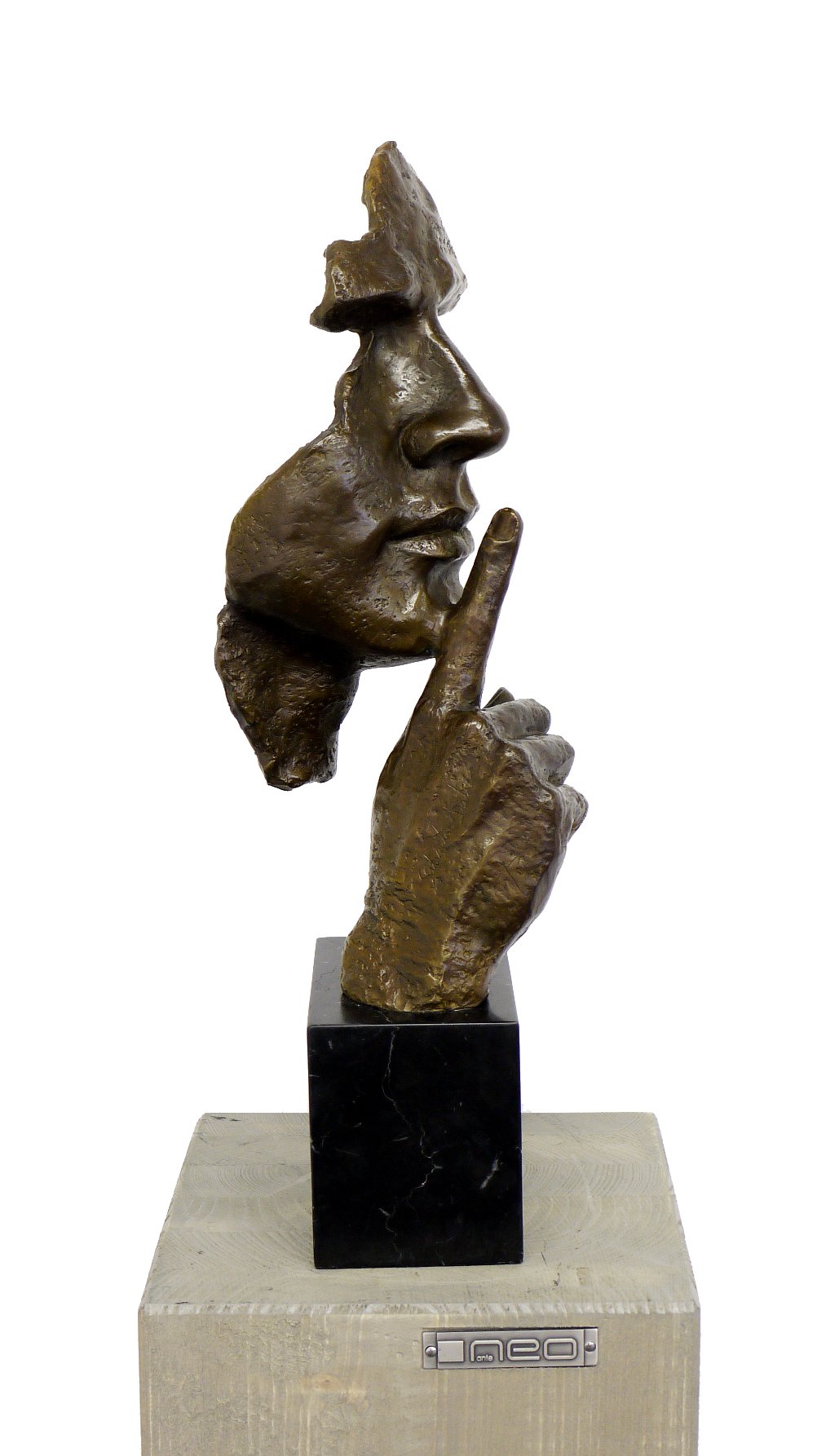 Kunst & Ambiente Silence Modern Bronze Sculpture Homage to Salvador