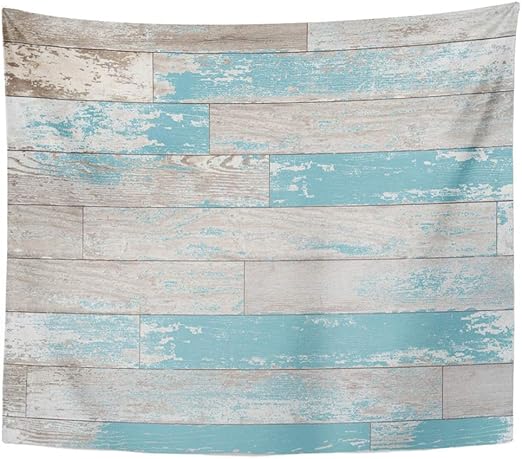 Amazon Com Emvency Decor Wall Tapestry Blue Worn Brown Turquoise