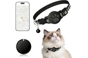 JNLIK Pet Tracker,GPS Collar for Cats (Android Only) Smart tag,Waterproof Compatible with Google Find My,No Monthly Fee,Advanced Tracking Solution Smart Collar for Pet Safety Ideal Small Large Cats