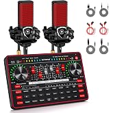 TENLAMP G3 Audio Mixer Bundle with Dual Microphones for Streaming &amp; Karaoke | Perfect for two creators with noise reduction, voice effects, auto-tune and Bluetooth audio for streaming and karaoke.