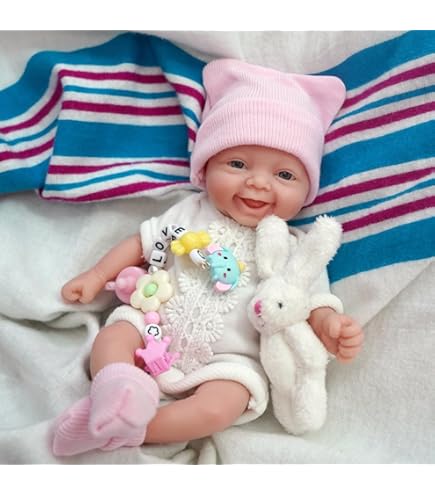 Amazon.com: MYREBABY 7 Inch Mini Reborn Baby Dolls，Silicone Full