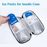 YOUSHARES Insulin Cooling Travel Bag Ice Pack Pair 6.9 x 2.7 x 0.3 in view 5