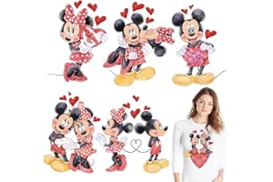 TEZOCR Valentines Day Iron on Vinyl Stickers Patches Valentines Iron on Stickers Heat Transfer Vinyl Design Romantic Red Heart Iron on Decals for T Shirt Clothing Backpack Pillow Covers Decoration