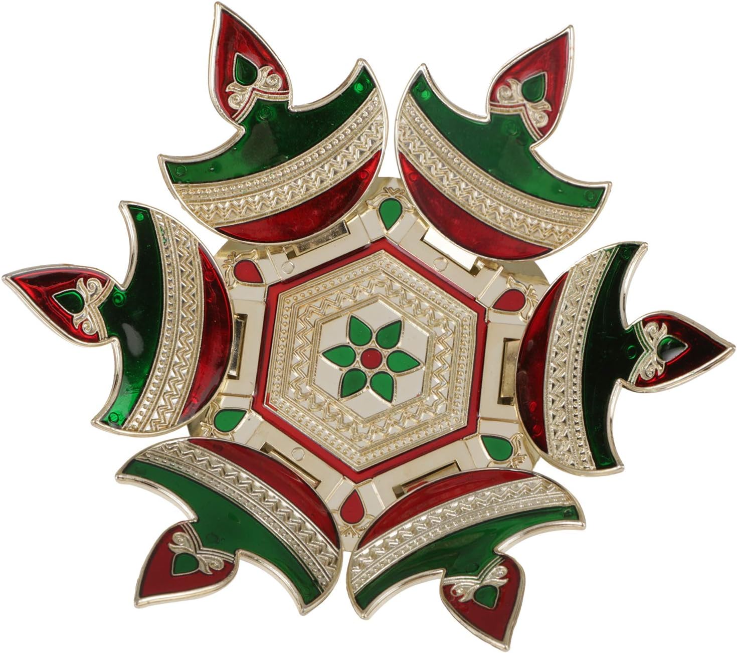 Insync India Diwali Rangoli Meenakari Work Floor Decorations Acrylic Shape with Studded Stones and Sequins, Traditional Festive Home Decor Design 4